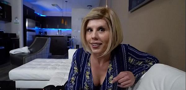  Busty stepmom Amber Chase offers some help to stepson by fucking her tight milf pussy
